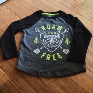Boys Old Navy Thermal Sleeve Tee Roam Free Size 5